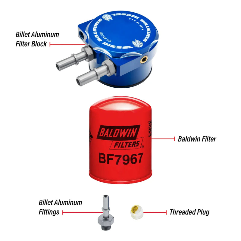 Load image into Gallery viewer, Sinister Diesel | 2011-2025 Ford Super Duty 6.7L Power Stroke Fuel Filter Conversion Kit