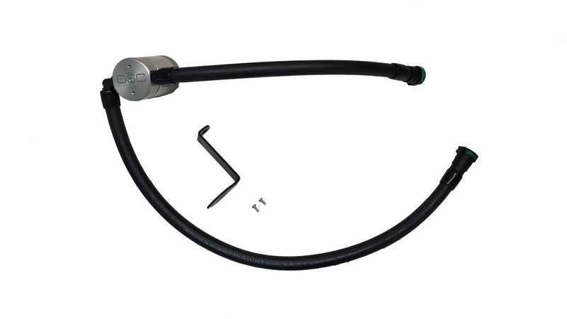 Load image into Gallery viewer, J&L 2023-2026 Ford F-250 / F-350 6.8L / 7.3L Gas Oil Separator 3.0 Passenger Side - Clear Anodized 3094P-C