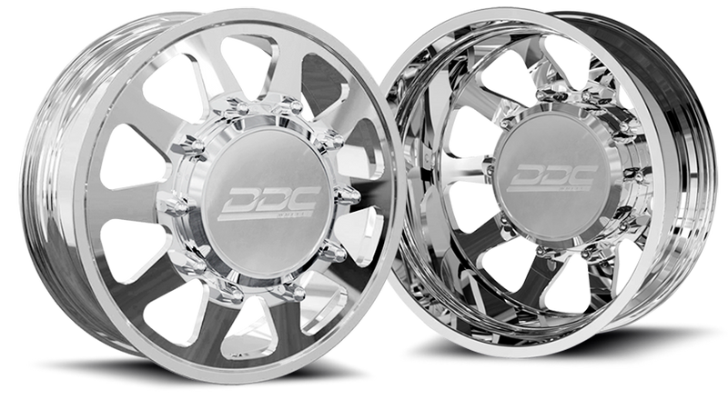 Load image into Gallery viewer, DDC | Dually Wheels The Ten Forged 20x8.25 10x225 Polished 15-25 Ford F-450 / F-550 Dodge Ram 08-25 4500 / 5500