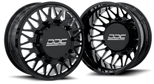DDC | Dually Wheels The Mesh Forged 24x8.25 10x225 Black / Mill 15-25 Ford F-450 / F-550 Dodge Ram 08-25 4500 / 5500