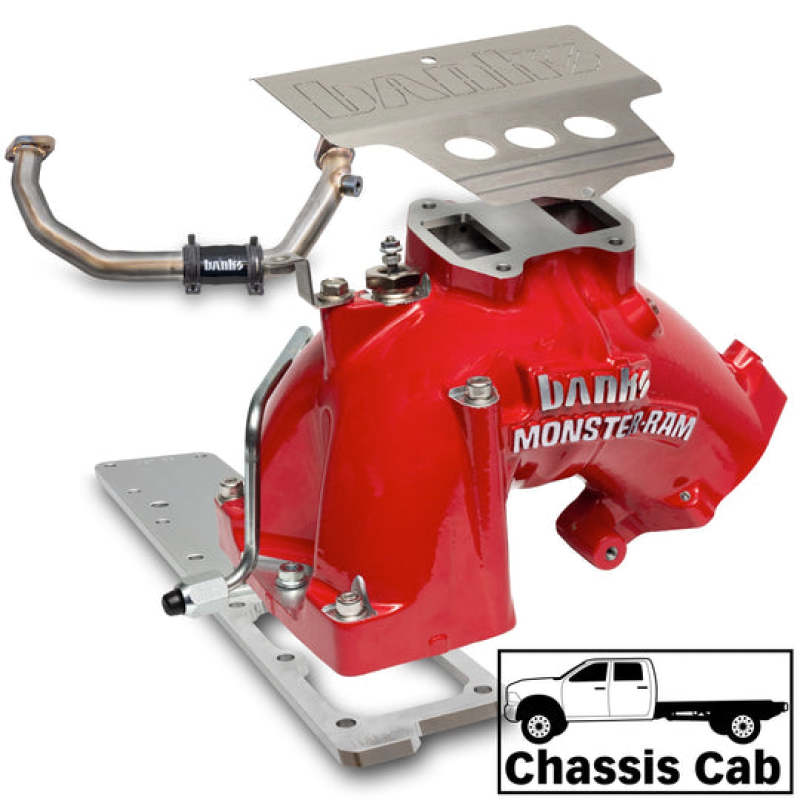 Load image into Gallery viewer, Banks Power | 2019-2024 Dodge Ram 6.7L Cummins Cab & Chassis Monster-Ram Intake System With Fuel Line - Red With Heater System