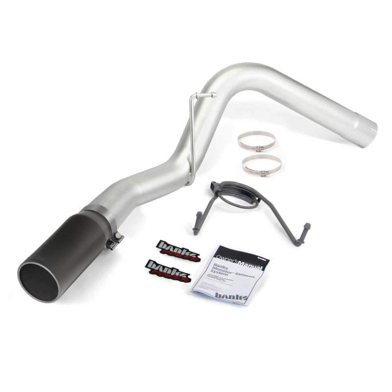 Load image into Gallery viewer, Banks Power 07-12 Dodge 6.7L SCLB-Mega Cab-SB Monster Exhaust Sys - SS Single Exhaust w/ Black Tip *DISCONTINUED*