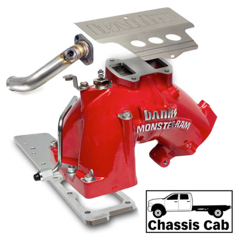 Load image into Gallery viewer, Banks Power | 2013-2018 Dodge Ram 6.7L Cummins Cab & Chassis Monster-Ram Intake System With Fuel Line - Red With Heater System