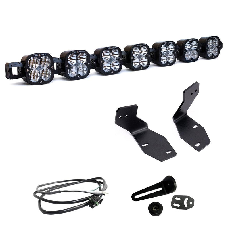 Load image into Gallery viewer, Baja Designs | 2023-2026 Ford F250 / F350 Multi-Pattern 7 XL Pro Linkable Clear LED Bumper Light Bar Kit