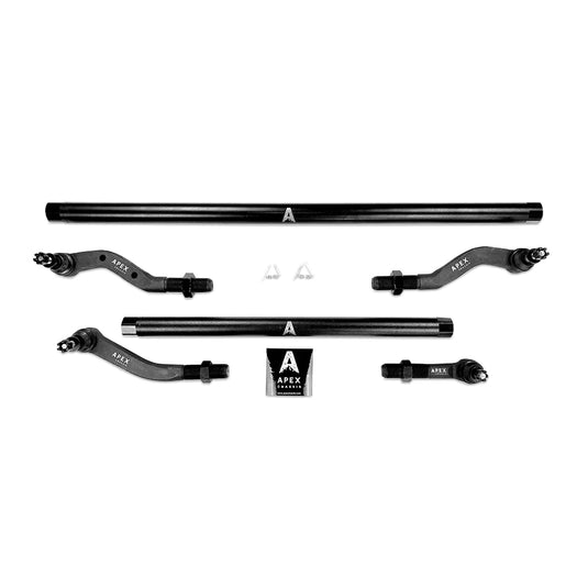 Apex Chassis | Jeep Wrangler JL / Gladiator JL 2.5 Ton TIe Rod & Drag Link Assembly - Steel | KIT115