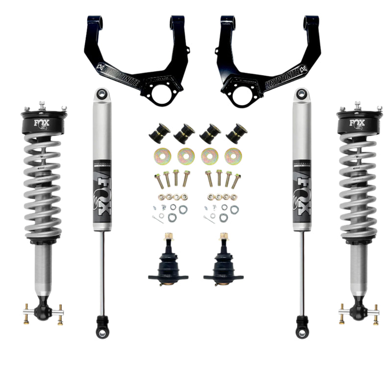 Load image into Gallery viewer, Kryptonite | 2019-2024 GM 1500 2WD / 4WD 6 Lug Stage 3 Leveling Kit With Fox 2.0 Shocks