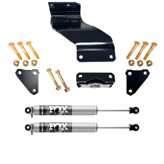 Kryptonite | 2014-2024 Dodge Ram 2500 / 3500 Dual Steering Stabilizer Bracket Kit With FOX 2.0 Shocks