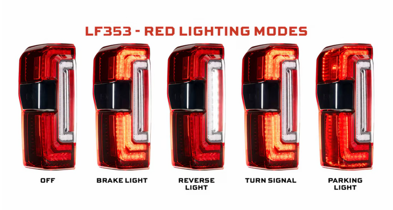 Load image into Gallery viewer, Morimoto | 2023-2026 Ford Super Duty XB Red LED Tail Lights
