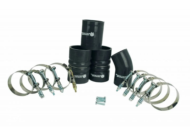 Load image into Gallery viewer, Sinister Diesel | 2003-2007 Ford 6.0L Power Stroke Single Alternator Intercooler Charge Pipe Kit & Intake Elbow - Gray