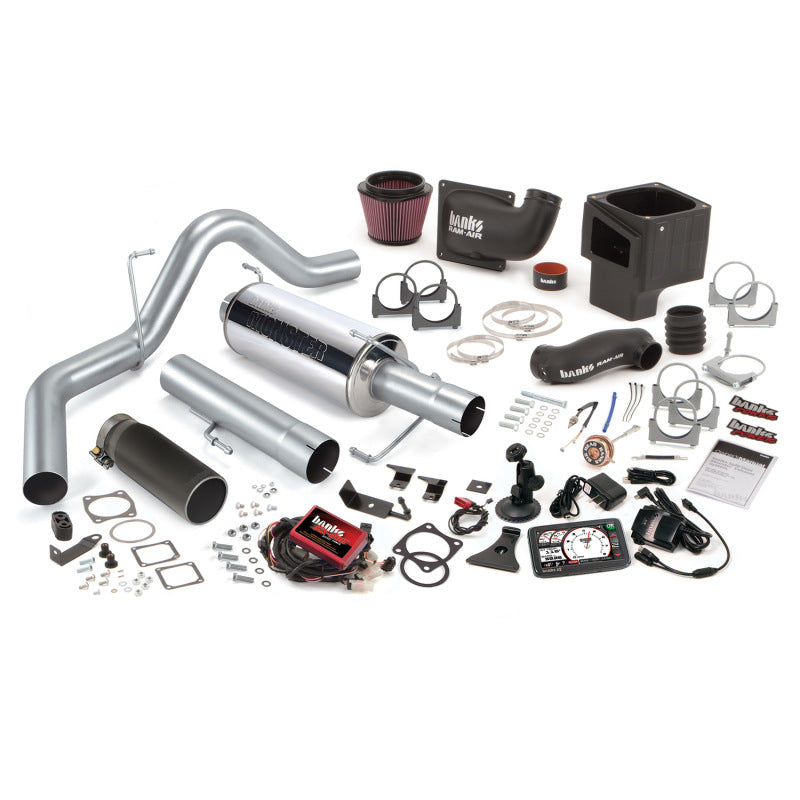 Load image into Gallery viewer, Banks Power 10-13 Dodge 6.7L CCLB Monster Exhaust System - SS Single Exhaust w/ Black Tip *DISCONTINUED*