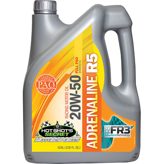 Hot Shot's Secret | Adrenaline R-Series Full Synthetic Racing Oil 20W-50 R5 - 1 Gallon
