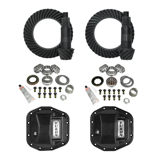 Yukon Gear | Jeep Wrangler JL / Gladiator JT Dana 44 Stage 2 Gear & Install Kit Package With Covers - 5.13 Ratio