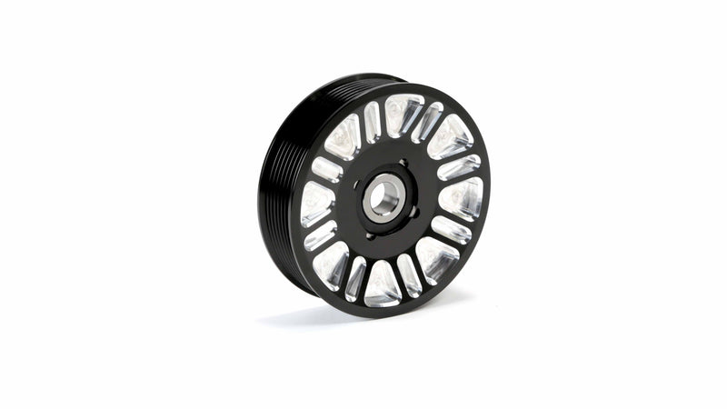 Load image into Gallery viewer, Fleece 2003-2018 Dodge Ram 2500 / 3500 Cummins Upper Fan Pulley Idler (Black Contrast) FPE-34657-BLK-SPK