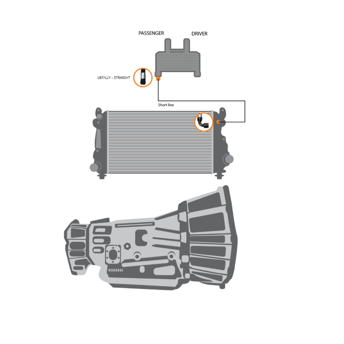 Load image into Gallery viewer, Fleece Performance | 2001-2005 GM 6.6L Duramax Replacement Transmission Line (LB7/LLY) - Short Line
