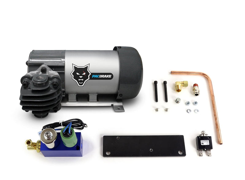 Load image into Gallery viewer, PacBrake 12V HP625 Series Heavy Duty Air Compressor Kit Consists HP10625H Air Compressor Basic Components Of The Unloader Block Assembly W/ O The Pre-Built Wiring Harnesses HP10631