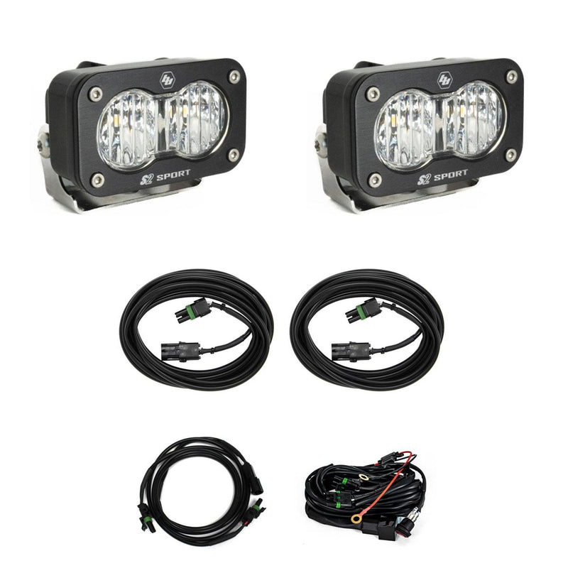 Load image into Gallery viewer, Baja Designs | 2023-2025 Ford Super Duty S2 Sport Clear Wide Cornering Dual Reverse Light Kit W/ Toggle