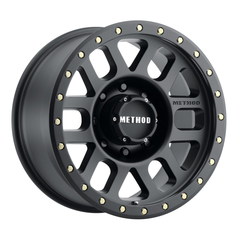 Load image into Gallery viewer, Method | MR309 Grid 18x9 +18mm Offset 8x6.5 130.81mm CB Matte Black Wheel