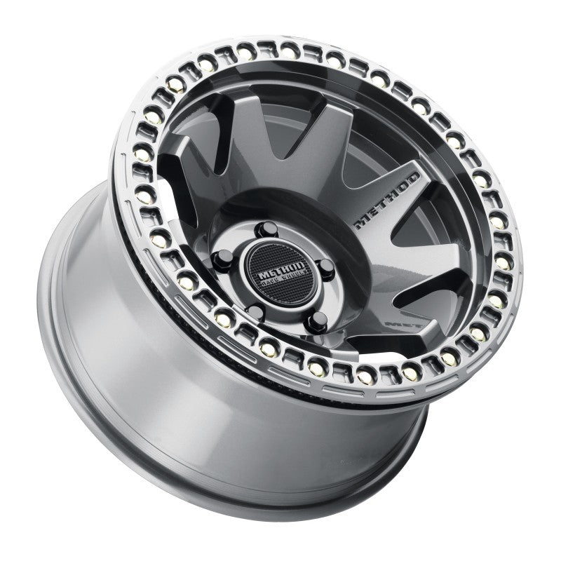 Load image into Gallery viewer, Method | MR108 17x9 -44mm Offset 5x5 71.5mm CB Gloss Titanium w/BH-H24125-38 Wheel