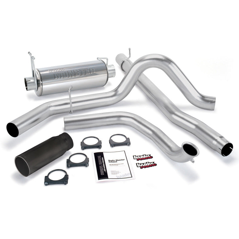 Load image into Gallery viewer, Banks Power | 1999-2003 Ford 7.3L Power Stroke Monster Exhaust System - SS Single Exhaust With Black Tip