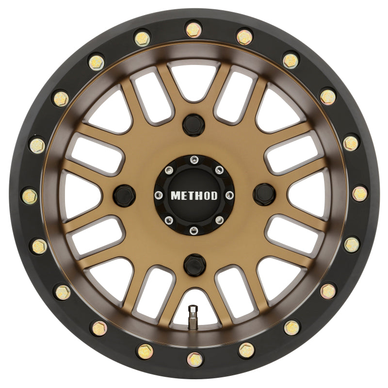Load image into Gallery viewer, Method | MR406 UTV Beadlock 14x8 4+4/-2mm Offset 4x156 132mm CB Method | Bronze w/Matte Black Ring Wheel