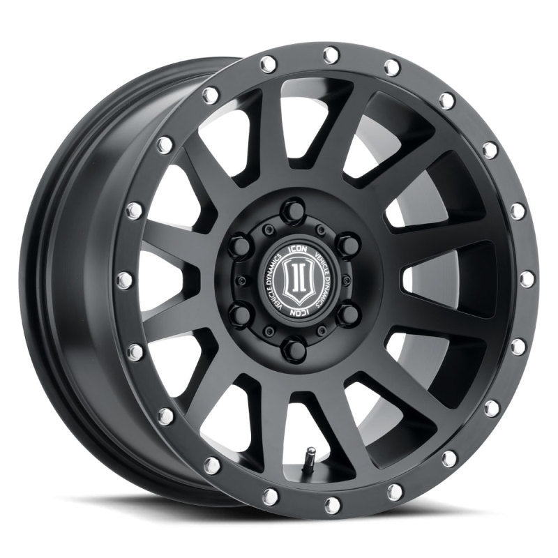 Load image into Gallery viewer, ICON Compression 18x9 6x5.5 25mm Offset 5.75in BS 95.1mm Bore Satin Black Wheel