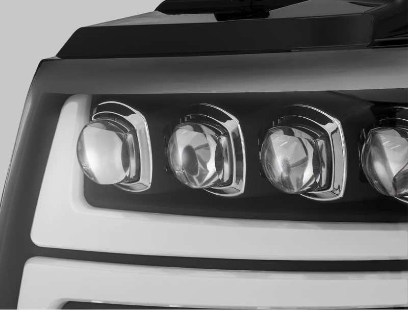 Load image into Gallery viewer, AlphaRex 07-13 Chevy Avalanche?NOVA LED Proj Headlights Plank Style Matte Black w/Activ Light/DRL