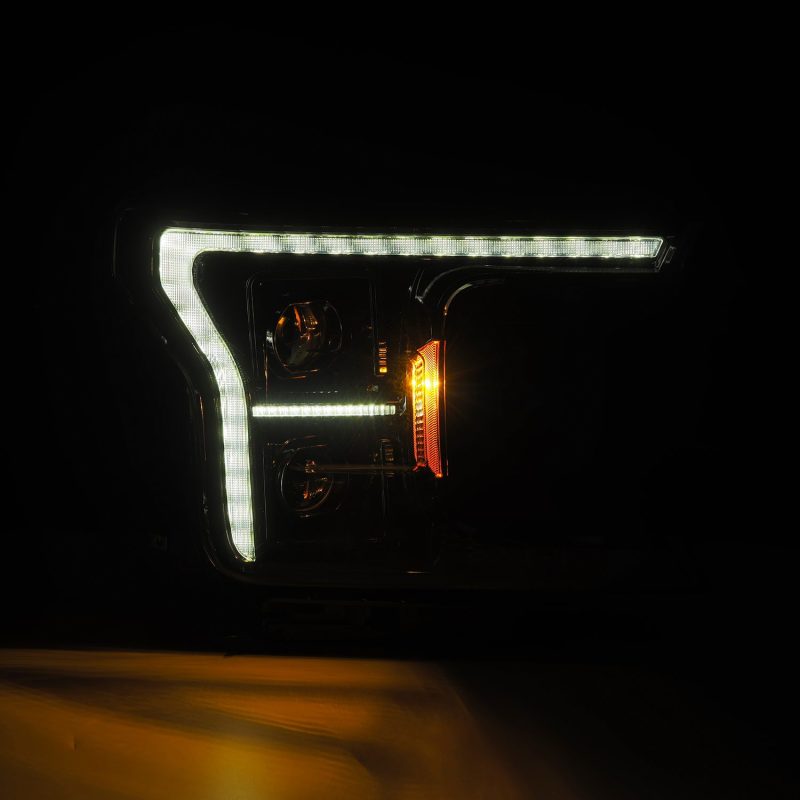 Load image into Gallery viewer, AlphaRex 18-20 Ford F150 PRO-Series Headlight Alpha Black w/ Seq Signal & DRL