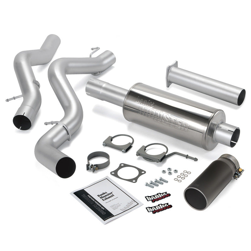 Load image into Gallery viewer, Banks Power | 2006-2007 GM 6.6L Duramax ECSB Monster Exhaust System - 4 Inch SS Single Exhaust With Black Tip