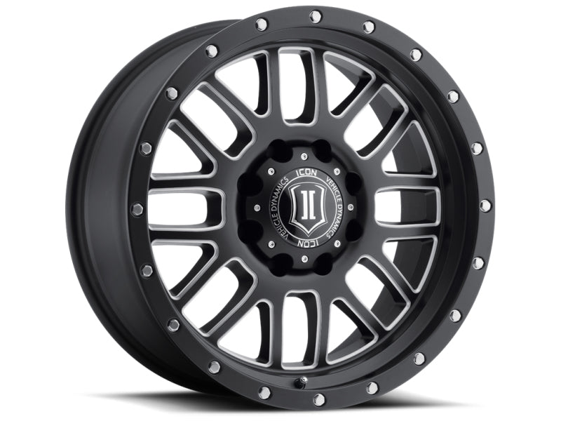 Load image into Gallery viewer, ICON Alpha 20x9 8x170 0mm Offset 5in BS 125.2mm Bore Satin Black/Milled Windows Wheel