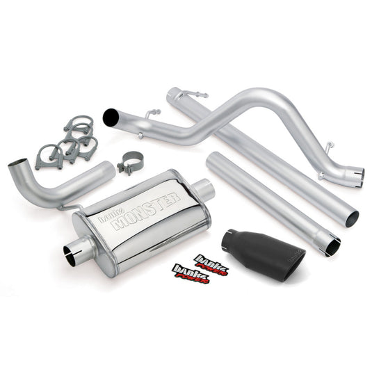 Banks Power | 2007-2011 Jeep 3.8L Wrangler Unlimited 4 Door Monster Exhaust System - 2.5 Inch SS Single Exhaust With Black Tip
