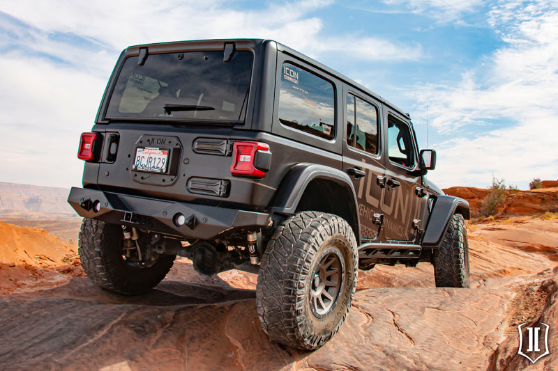 Load image into Gallery viewer, ICON 2018+ Jeep Wrangler JL Pro Series 2 Rear Bumper w/Hitch/Tabs