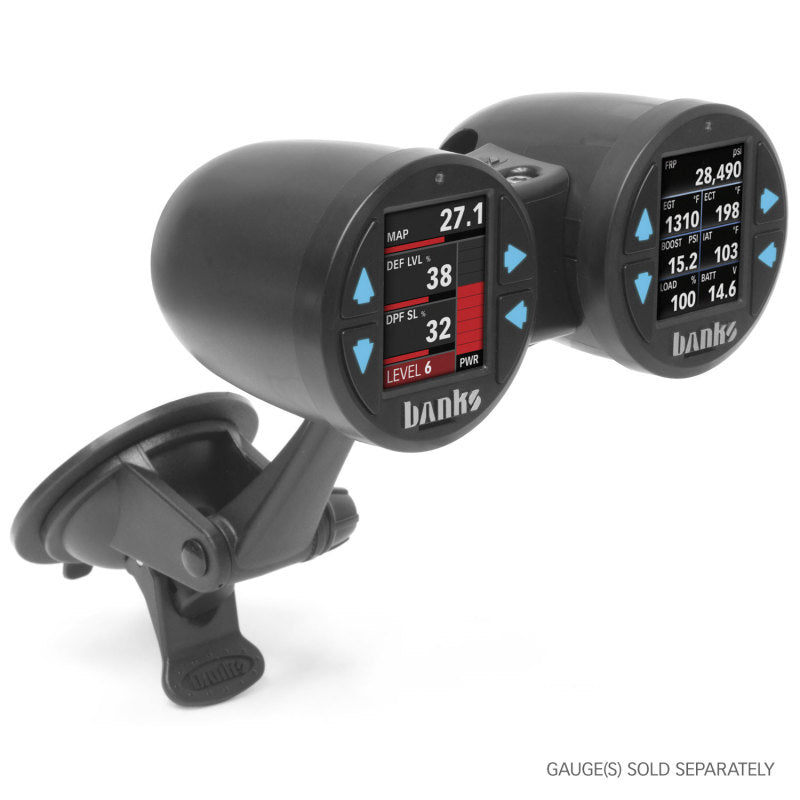Load image into Gallery viewer, Banks Power | Dual Gauge Pod Suction Mount For iDash 1.8 And 52mm Gauges