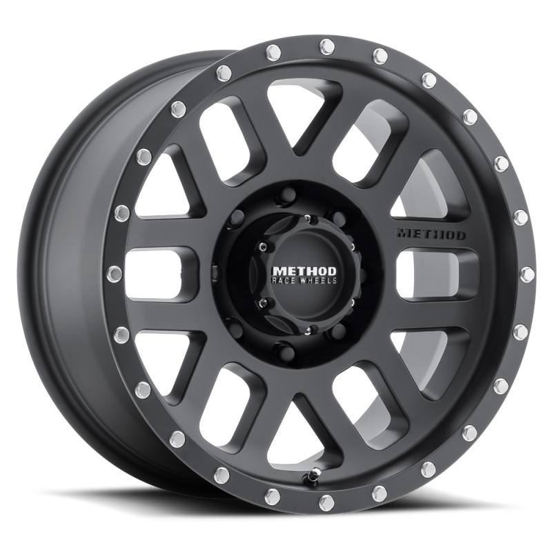 Load image into Gallery viewer, Method | MR306 Mesh 18x9 -12mm Offset 8x6.5 130.81mm CB Matte Black Wheel