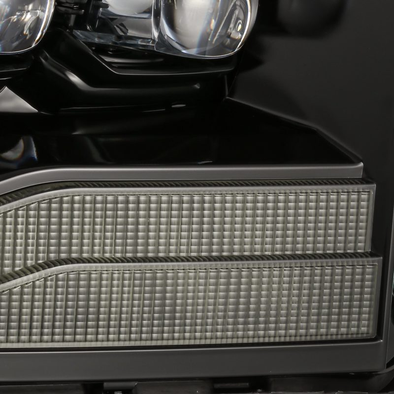 Load image into Gallery viewer, AlphaRex 06-08 Ram 1500HD NOVA LED Proj Headlights Plnk Style Alpha Blk w/Seq Signal/DRL/Amber LED