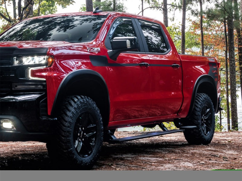 Load image into Gallery viewer, AMP Research 2019-2021 Chevy Silverado 1500 Crew Cab PowerStep Plug N Play - Black (w/ OEM Illumination)