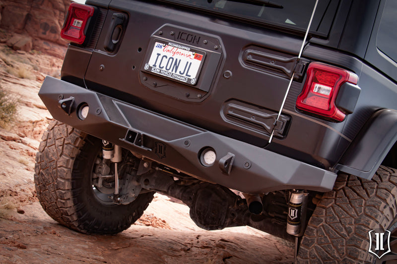Load image into Gallery viewer, ICON 2018+ Jeep Wrangler JL Pro Series 2 Rear Bumper w/Hitch/Tabs