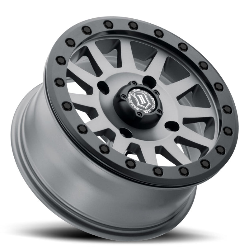 Load image into Gallery viewer, ICON Compression 15x7 4x156 38mm Offset 5+2 BS 132mm Bore Titanium Wheel