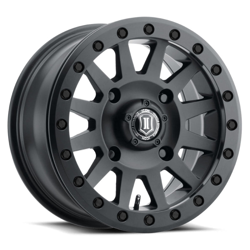 Load image into Gallery viewer, ICON Compression 15x7 4x156 12mm Offset 4+3 BS 132mm Bore Satin Black Wheel