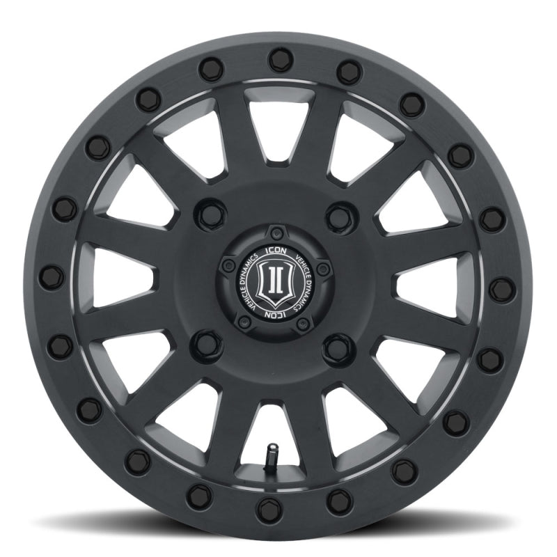 Load image into Gallery viewer, ICON Compression 15x7 4x156 12mm Offset 4+3 BS 132mm Bore Satin Black Wheel