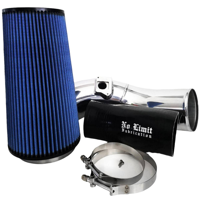 Load image into Gallery viewer, No Limit Fabrication | 2003-2007 Ford 6.0L Power Stroke Cold Air Intake Polished Oiled Filter
