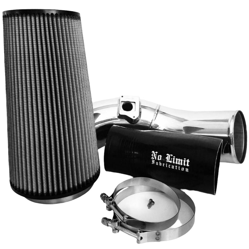 Load image into Gallery viewer, No Limit Fabrication | 2003-2007 Ford 6.0L Power Stroke Cold Air Intake Polished Dry Filter