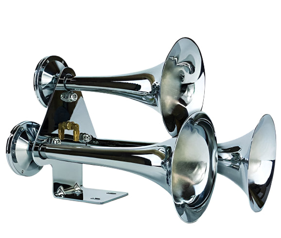 Load image into Gallery viewer, PacBrake | Premium Triple Train Horn Kit W/ Air Horn Kit (HP10254) and Onboard Air Kit (HP10163)