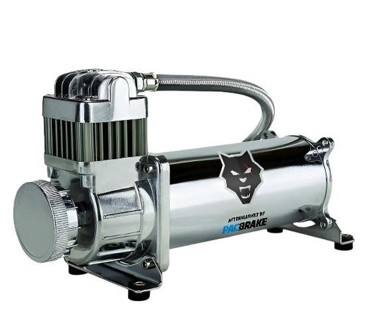 PacBrake | 12V HP425 Series Air Compressor Kit Air Compressor and Braided Hose Only