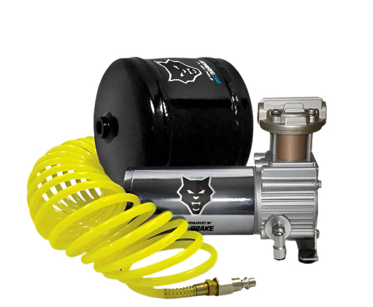 PacBrake | Premium Dual Air Horn Kit W/ Air Horn Kit (HP10073) And Onboard Air Kit (HP10163)