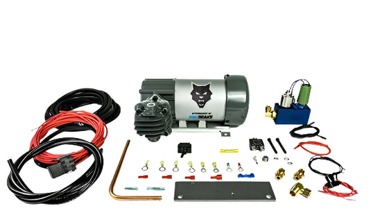 PacBrake | 12V HP625 Series Heavy Duty Air Compressor Kit W/ HP10625H Air Compressor The Entire Unloader Block Assembly Kit W/ Pre-Built Harnesses Kit HP10116