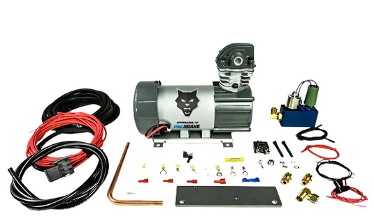 PacBrake | 12V HP625 Series Preminum Heavy Duty Air Compressor Kit Vertical Pump Head HP10625V Air Compressor Entire Unloader Block Assembly Kit With Pre-Built Harnesses Kit HP10116