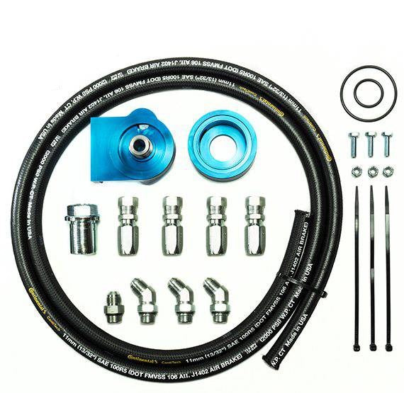 Load image into Gallery viewer, PacBrake | Universal Mounting Remote Oil Filter Kit For Cummins Engines with Filter Thread of 1 1 / 8 inch x 16 UN