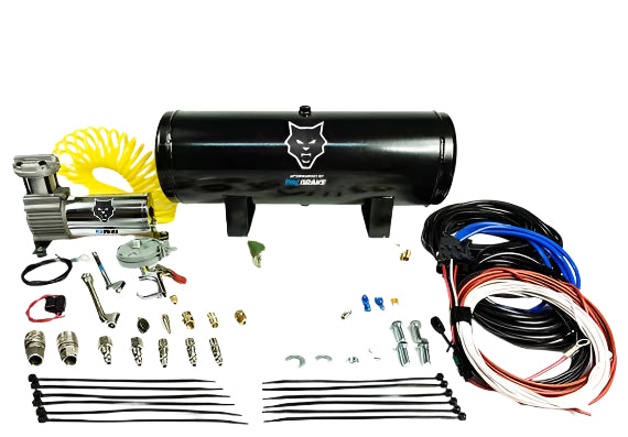 Load image into Gallery viewer, PacBrake | Onboard Air Kit with 2 1 / 2 Gallon Air tank W/ Air Compressor Air Tank Fittings Pressure Switch Relay Electrical Connectors Required Accessories