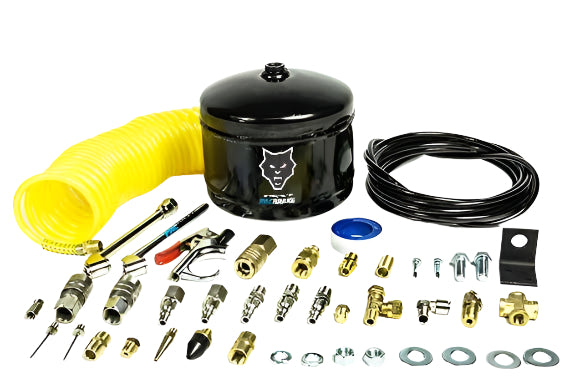 Load image into Gallery viewer, PacBrake | 0.5 Gallon Carbon Steel Premium Air Tank Kit W/ Air Tank Airline Air Nozzle Air Accessories Fittings and Fasteners