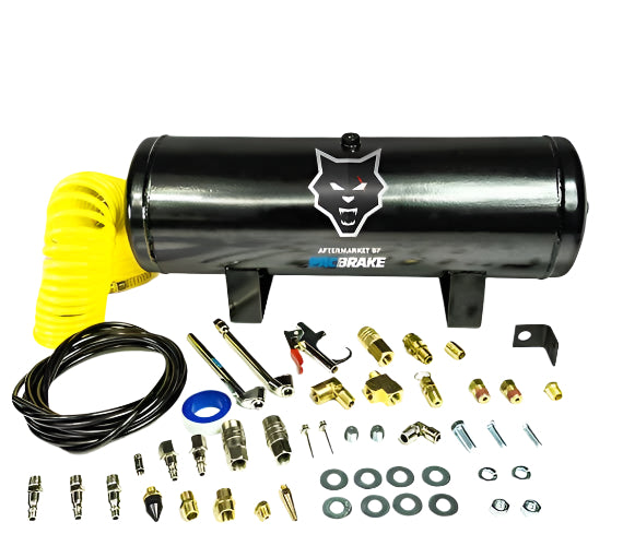 Load image into Gallery viewer, PacBrake | 2.5 Gallon Carbon Steel Premium Air Tank Kit Consists Of Air Tank Airline Air Nozzle Air Accessories Fittings And Fasteners
